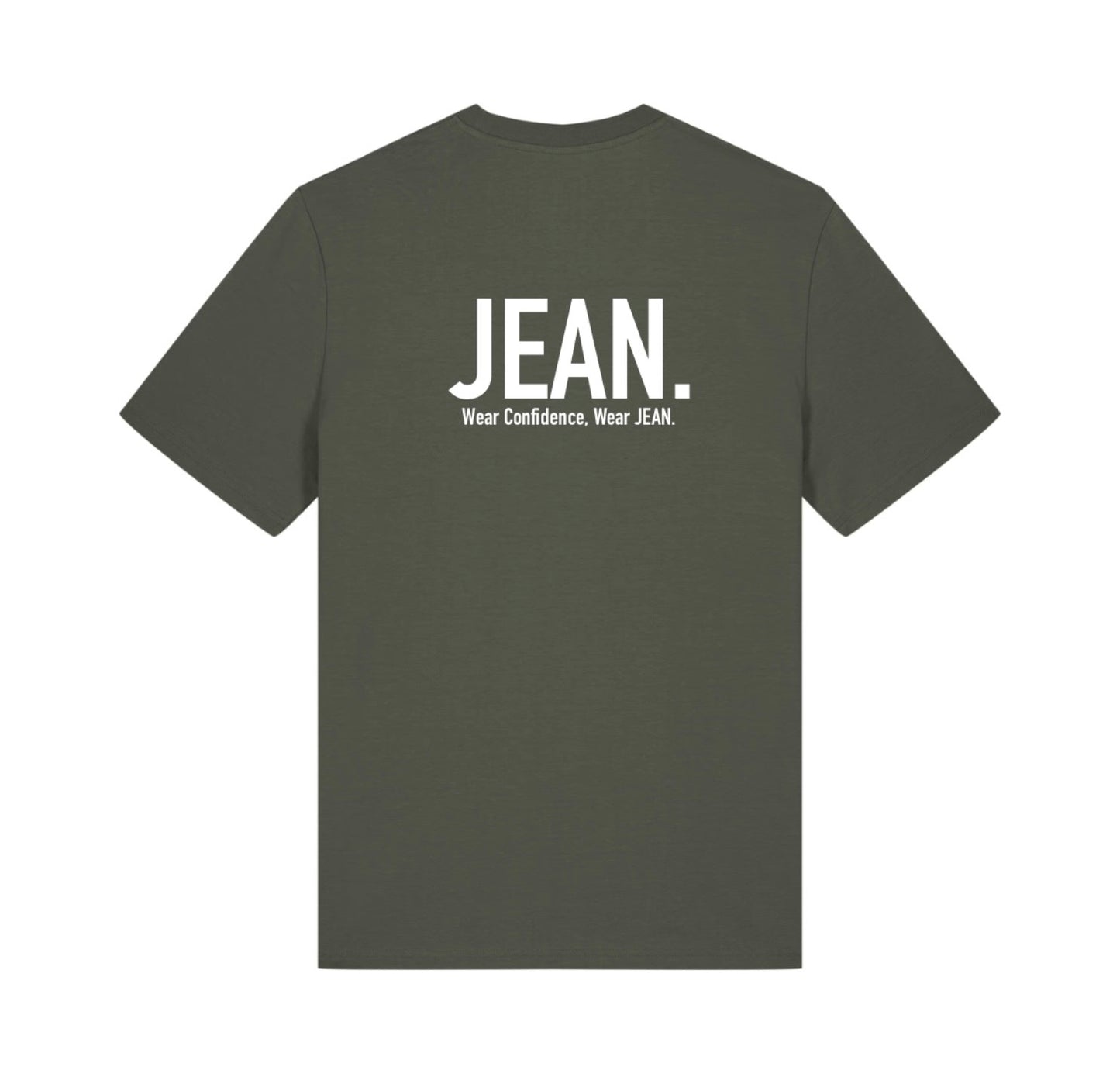 T-shirt met Backprint logo - Khaki