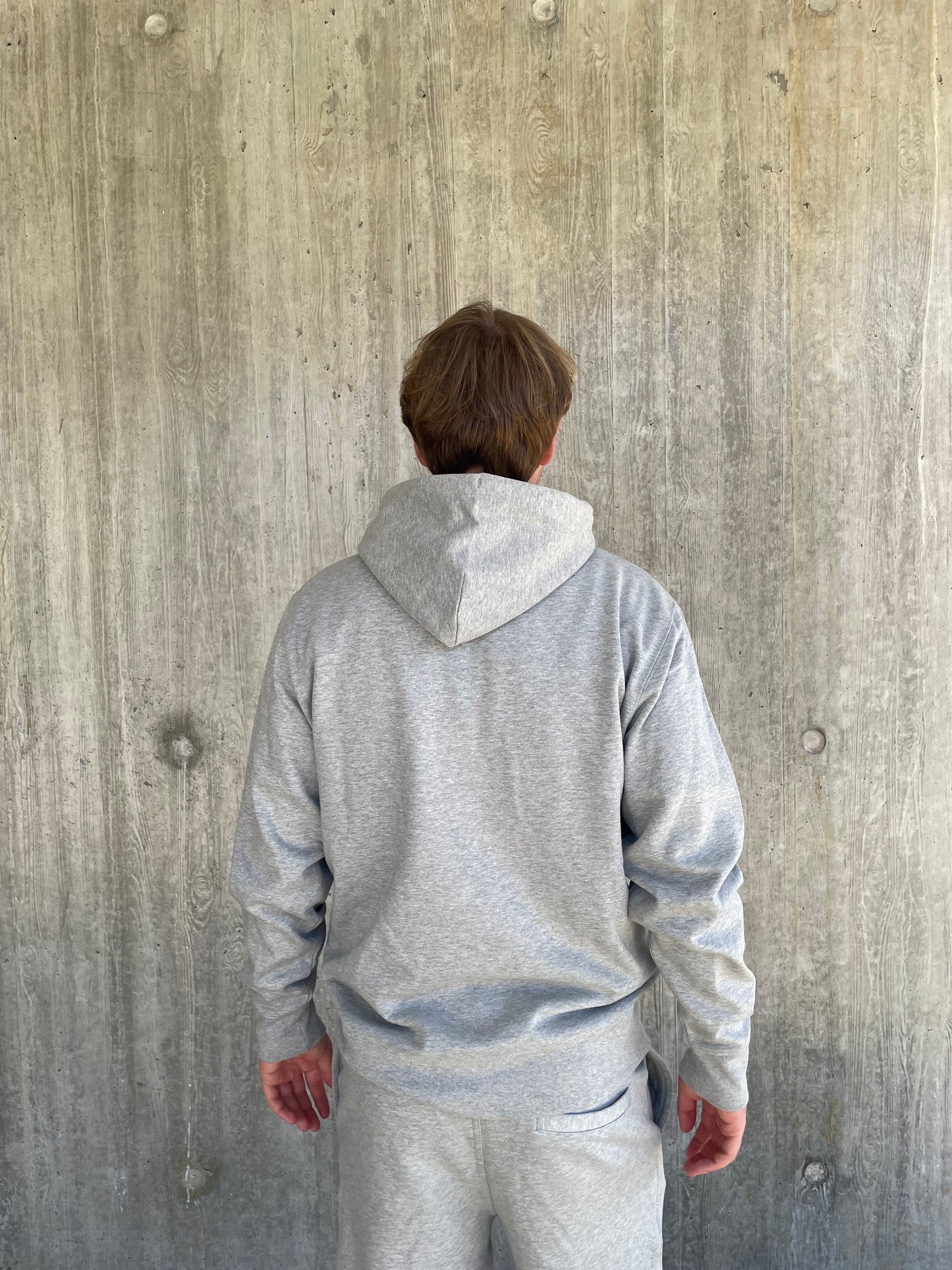 Hoodie met basic logo - Grijs