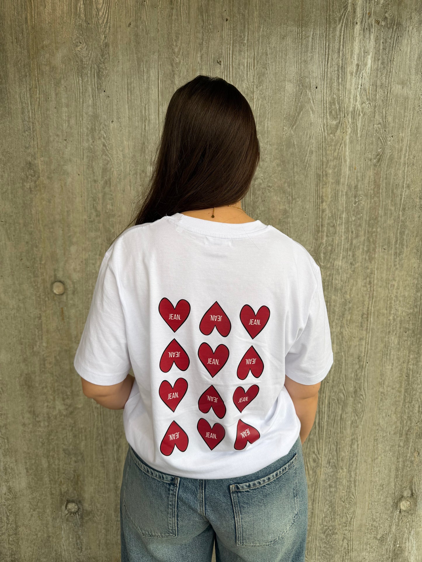 T-shirt met LOVE design - Wit