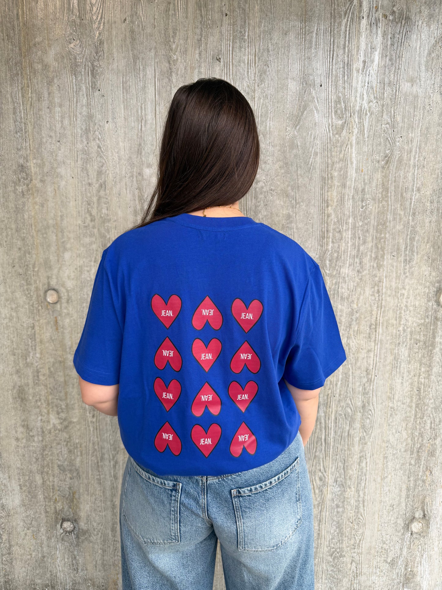 T-shirt met LOVE design - Fel Blauw