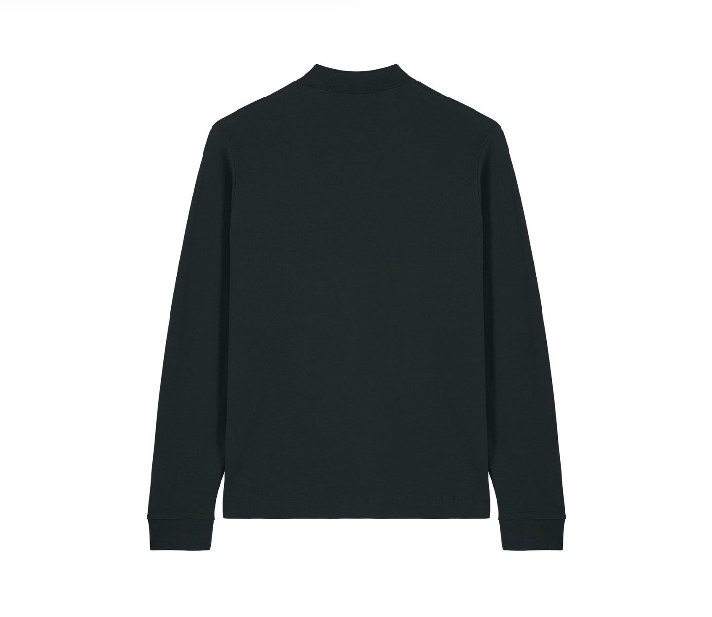 Longsleeve Polo met basic logo - Zwart