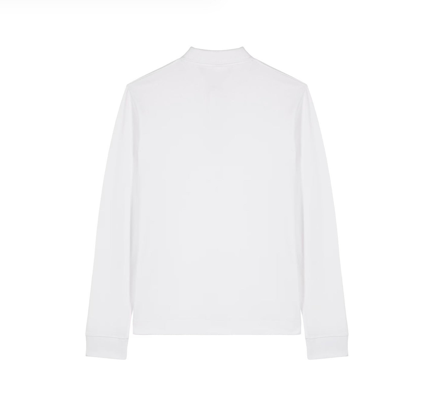Longsleeve Polo met basic logo - Wit