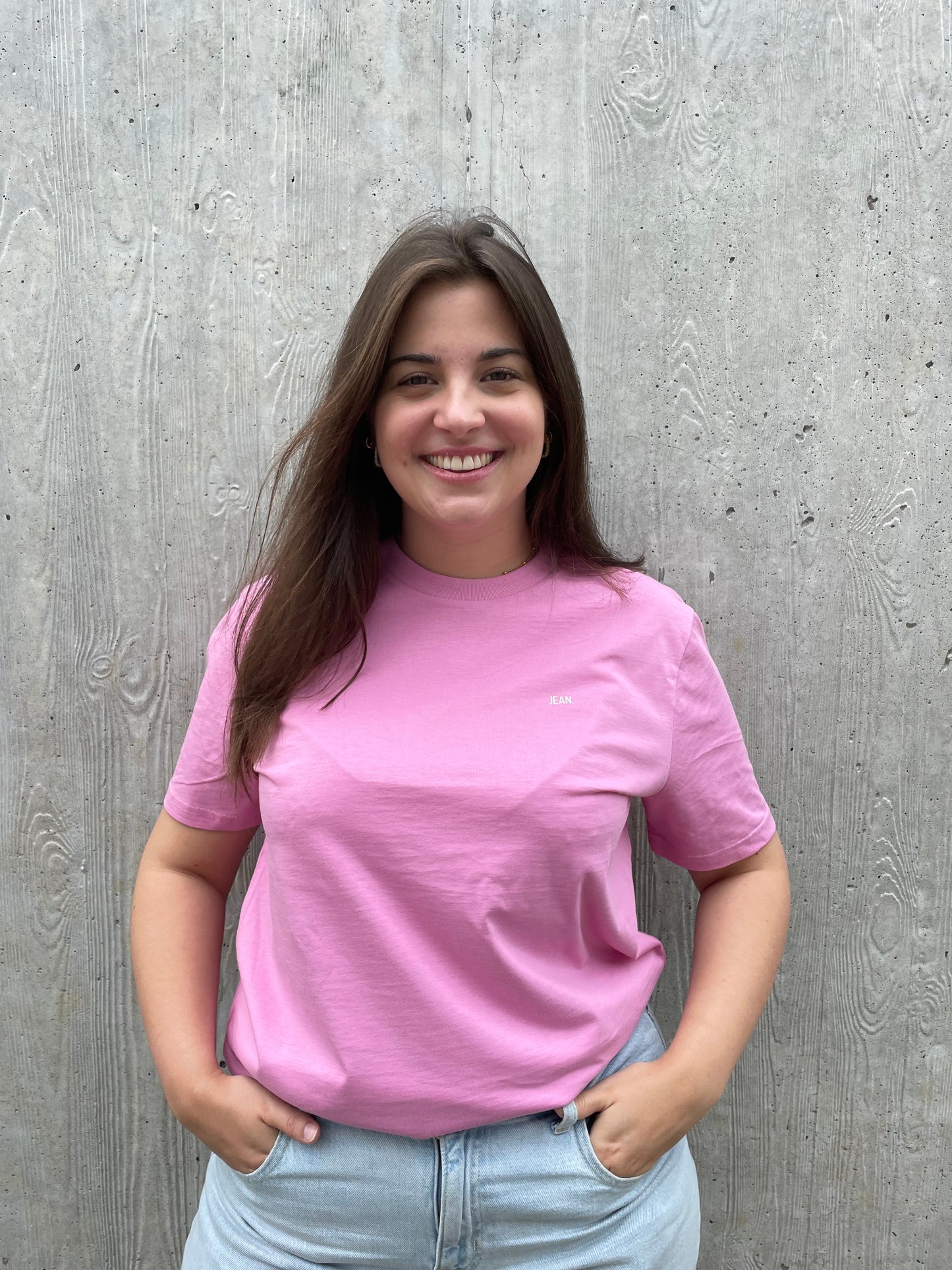 T-shirt basic logo - Roze