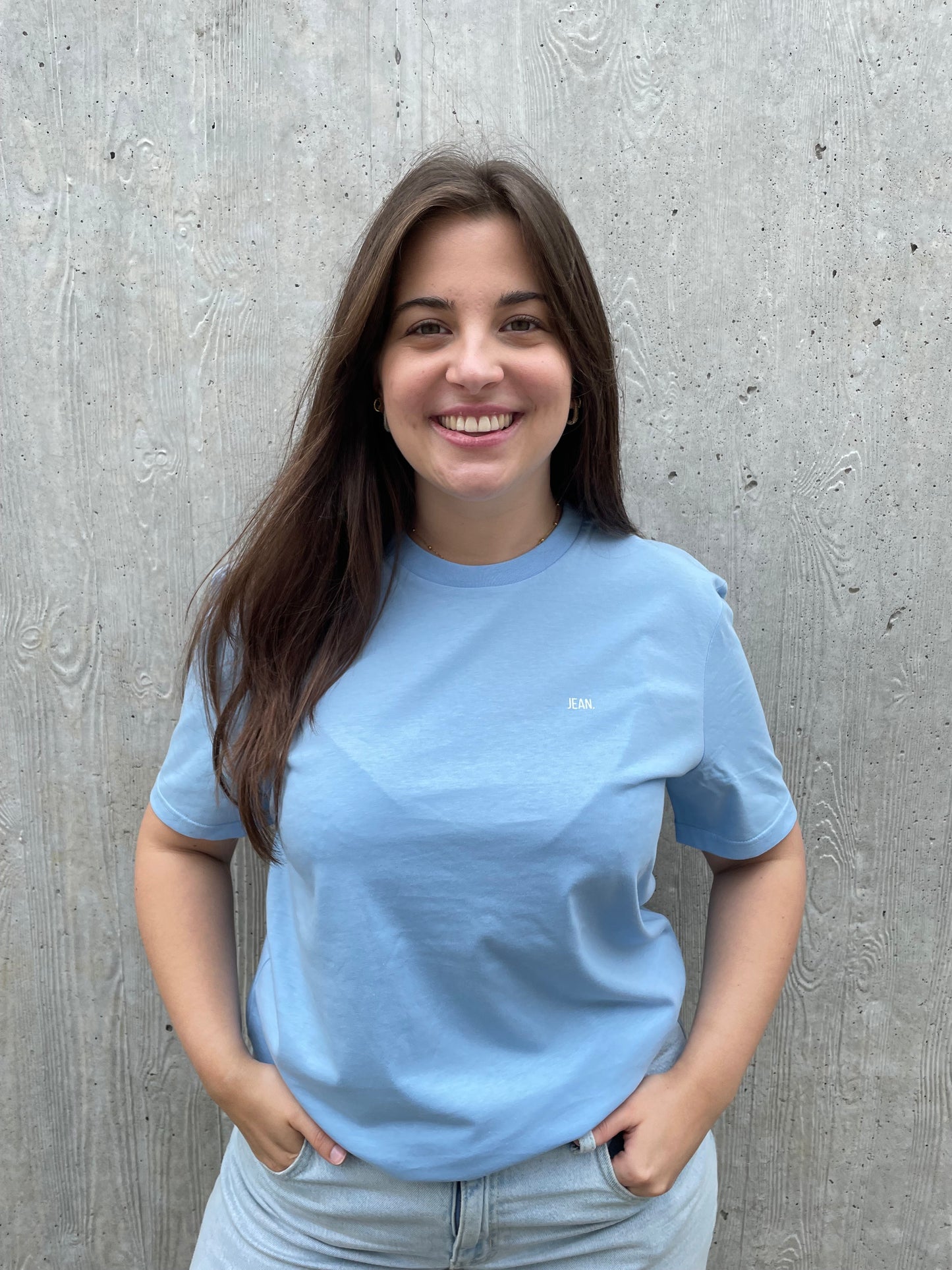 T-shirt basic logo - Lichtblauw