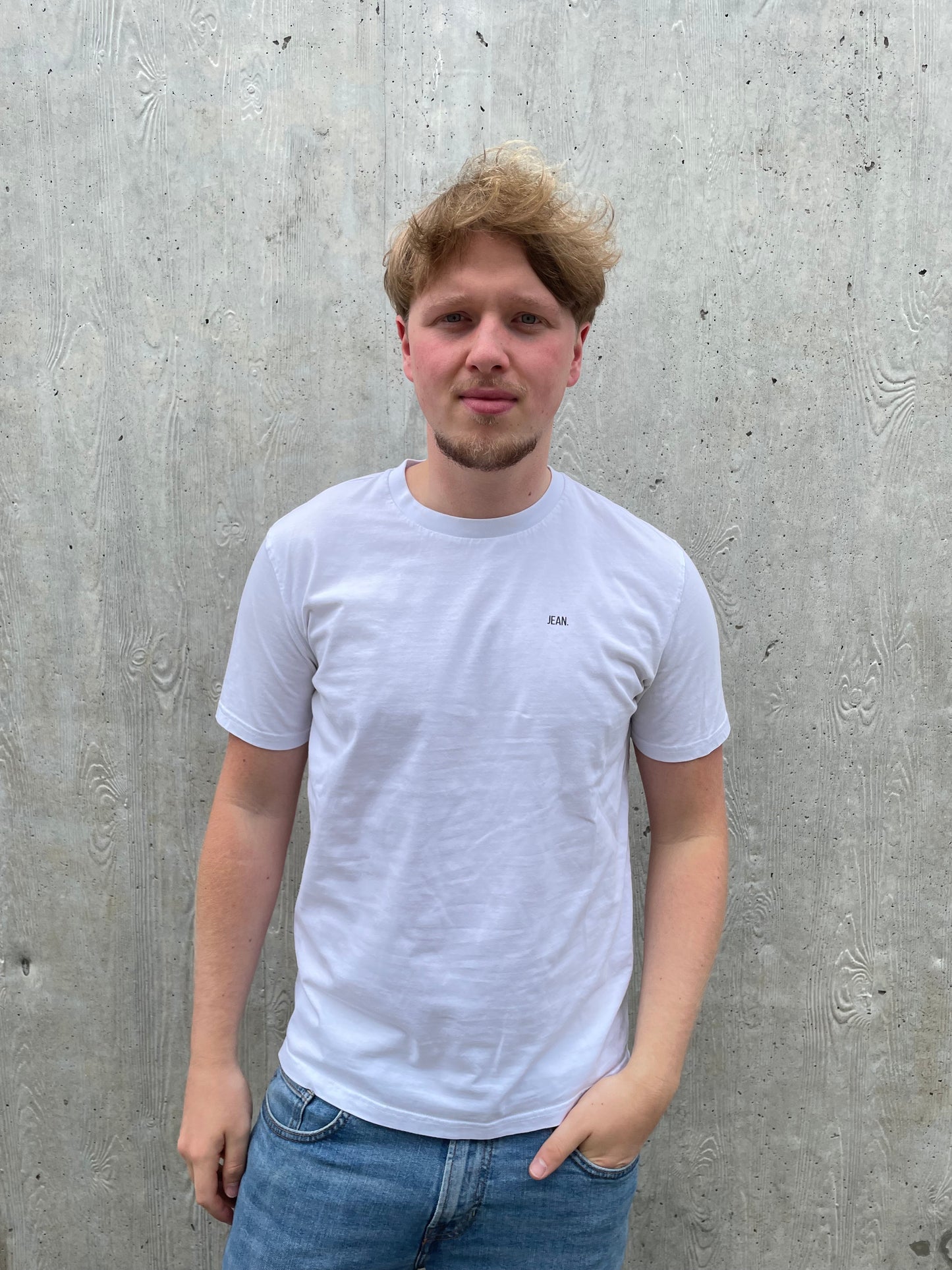 T-shirt met Backprint logo - Wit