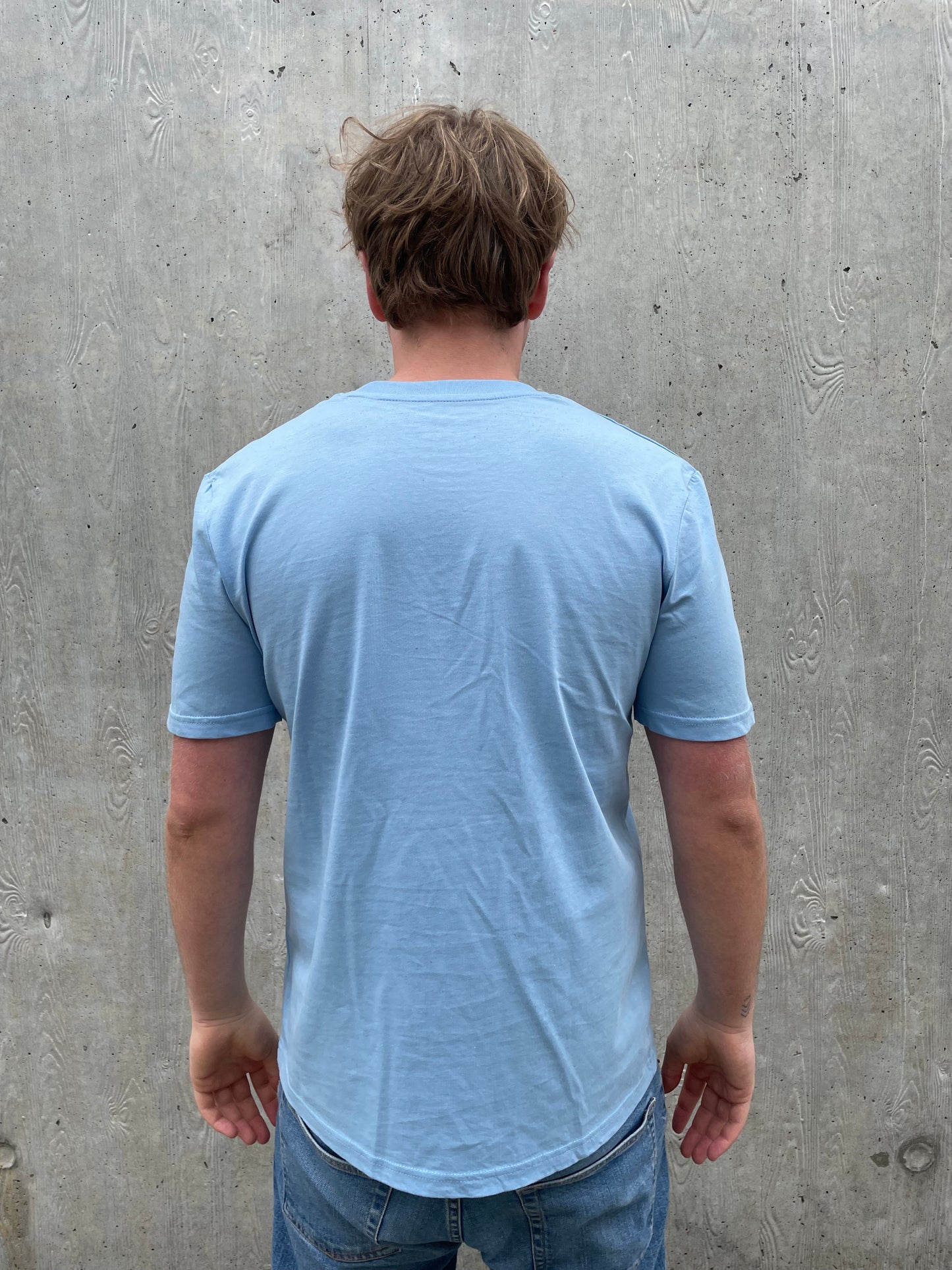 T-shirt basic logo - Lichtblauw