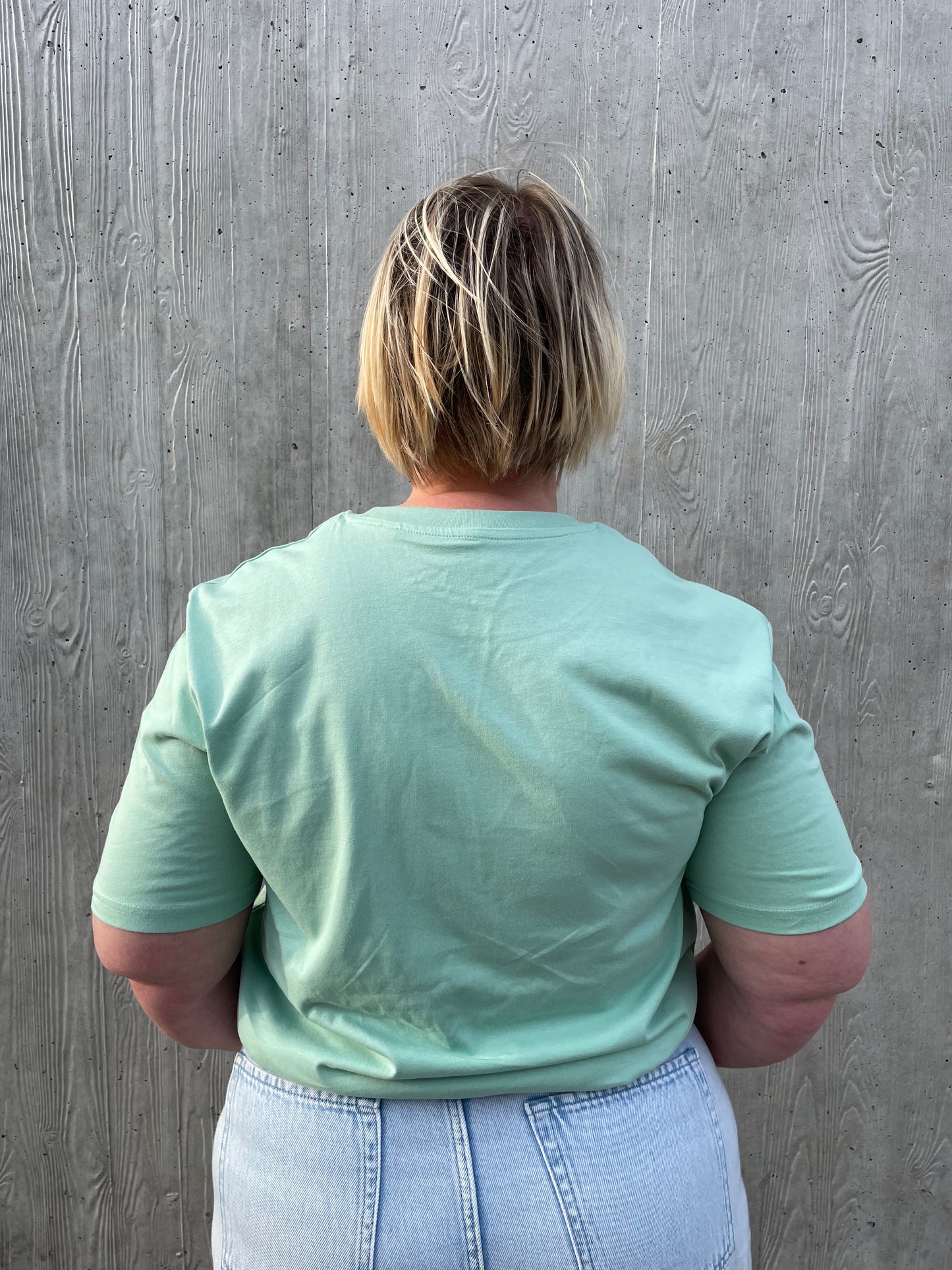 T-shirt basic logo - Muntgroen