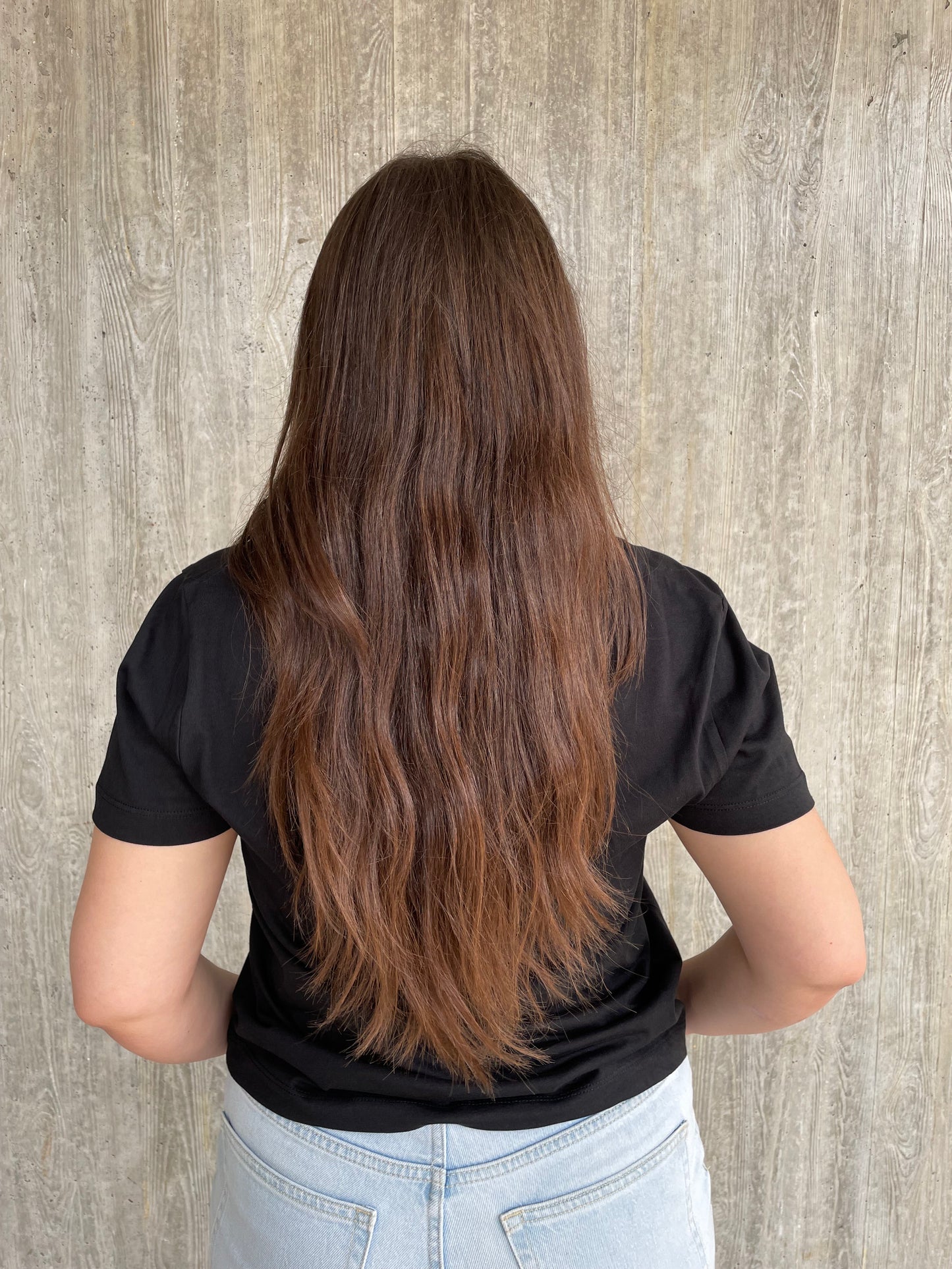 V-hals basic logo - Zwart