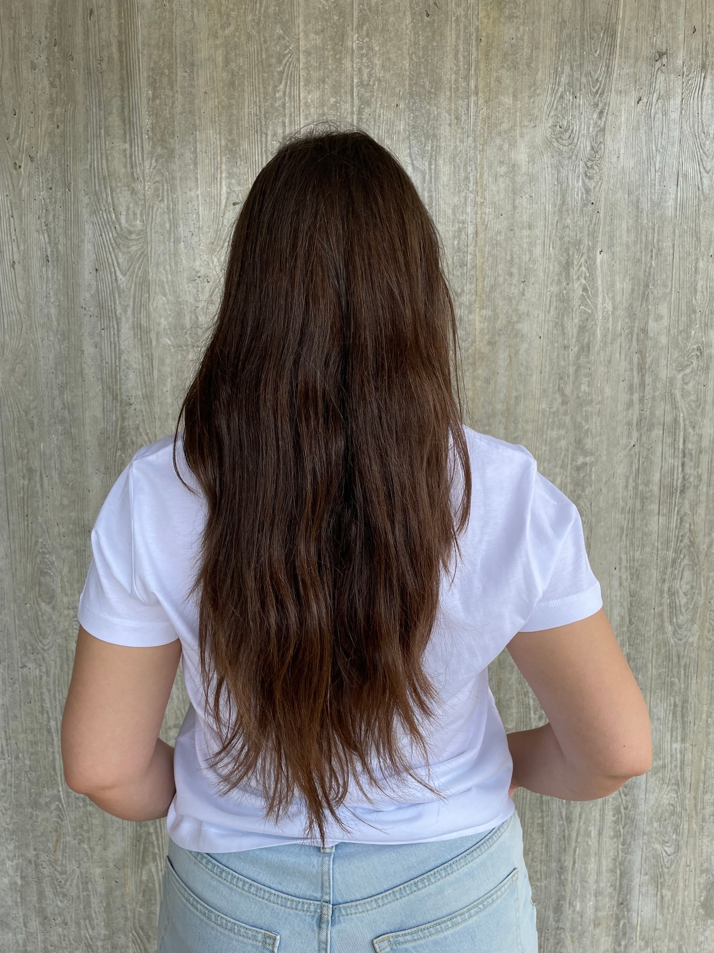 V-hals basic logo - Wit