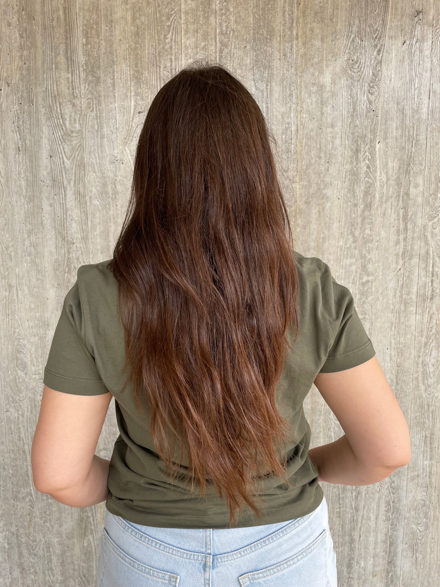 V-hals basic logo - Khaki