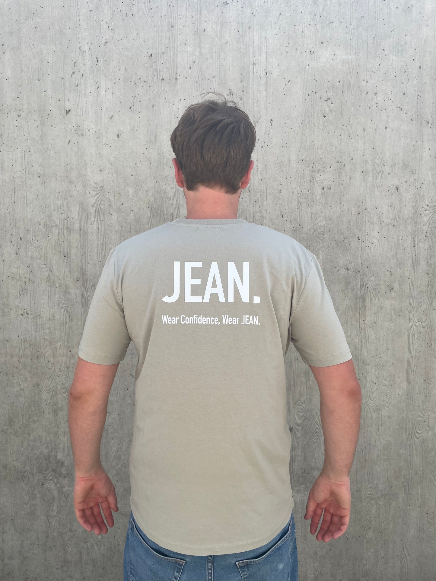 T-shirt met Backprint logo - Beige