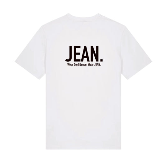 T-shirt met Backprint logo - Wit