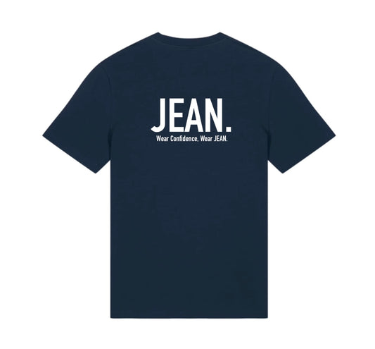 T-shirt met Backprint logo - Donkerblauw