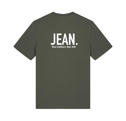 T-shirt met Backprint logo - Khaki