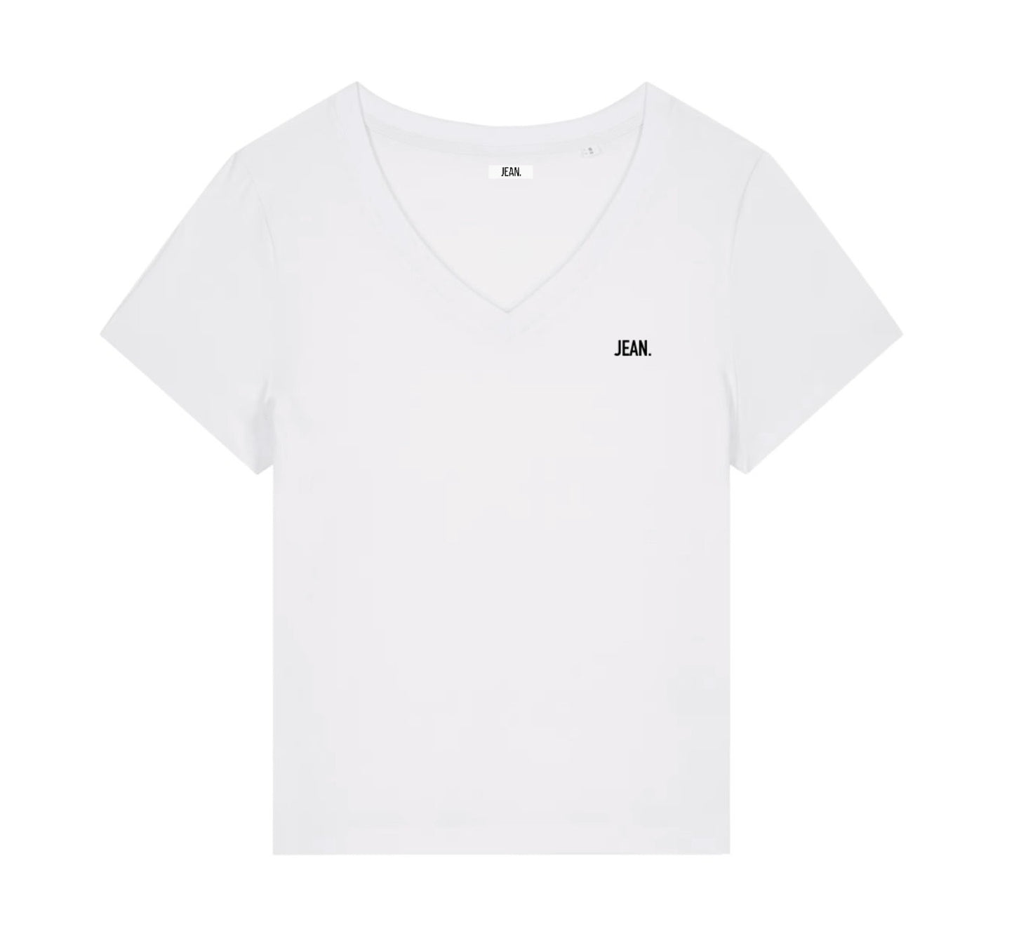 V-hals basic logo - Wit