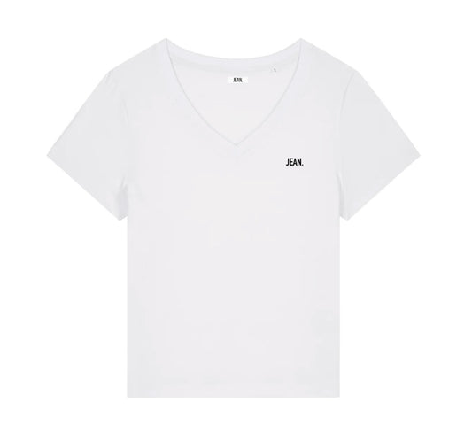V-hals basic logo - Wit