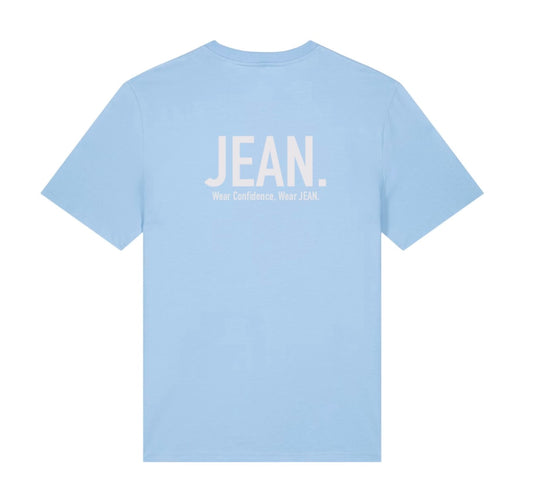 T-shirt met Backprint logo - Lichtblauw