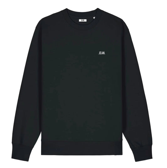 Sweater met basic logo - Zwart