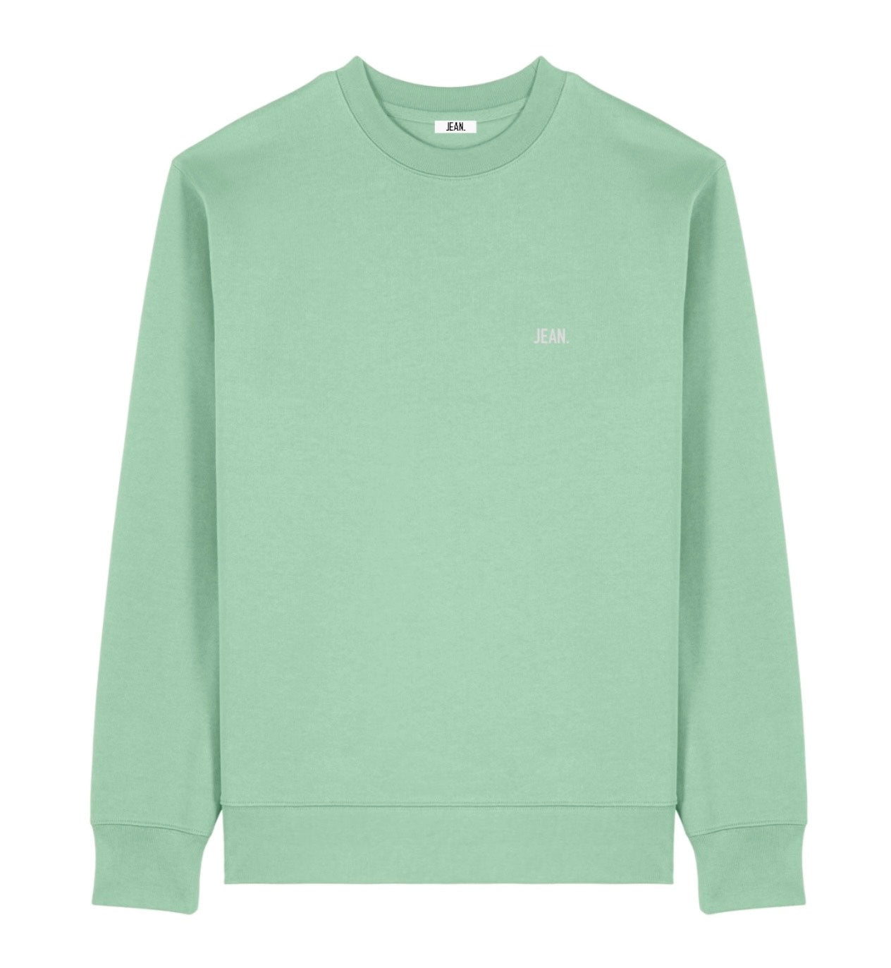 Sweater met basic logo - Muntgroen