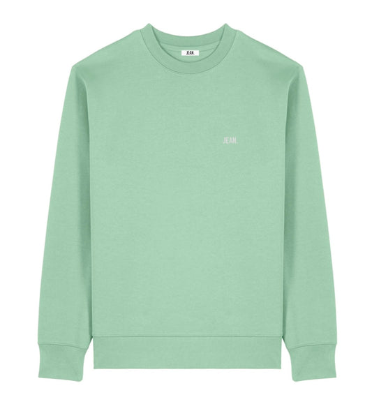 Sweater met basic logo - Muntgroen