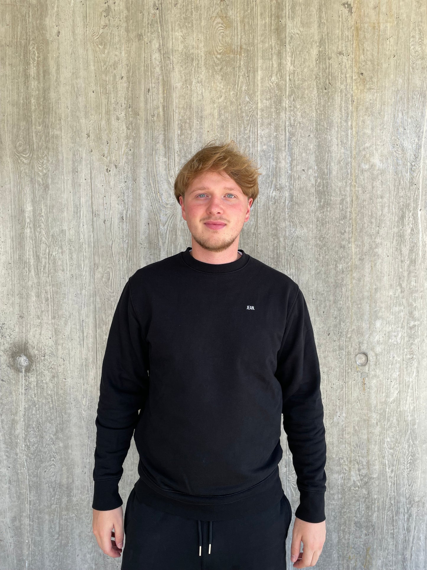 Sweater met basic logo - Zwart