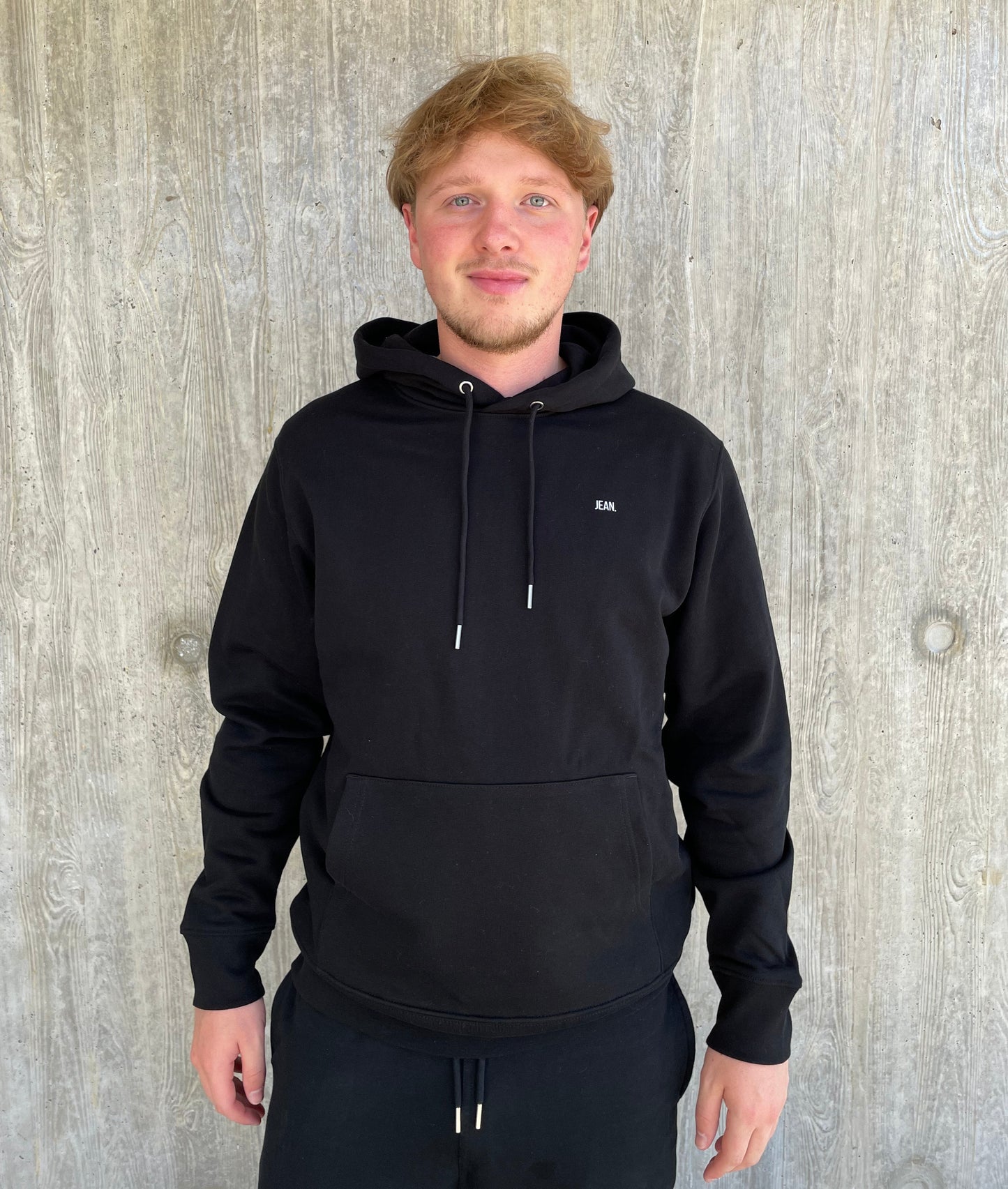 Hoodie met basic logo - Zwart
