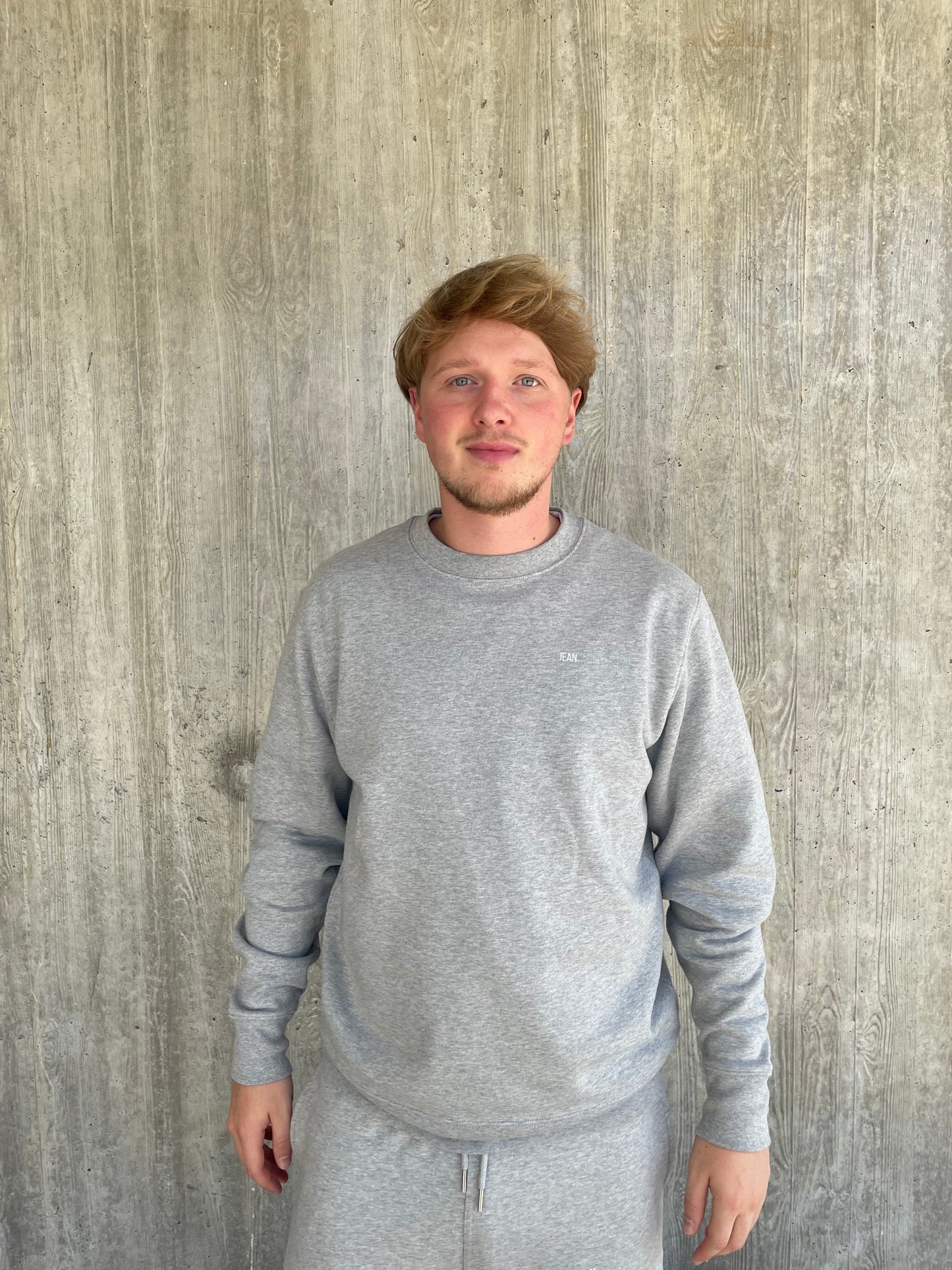 Sweater met basic logo - Grijs