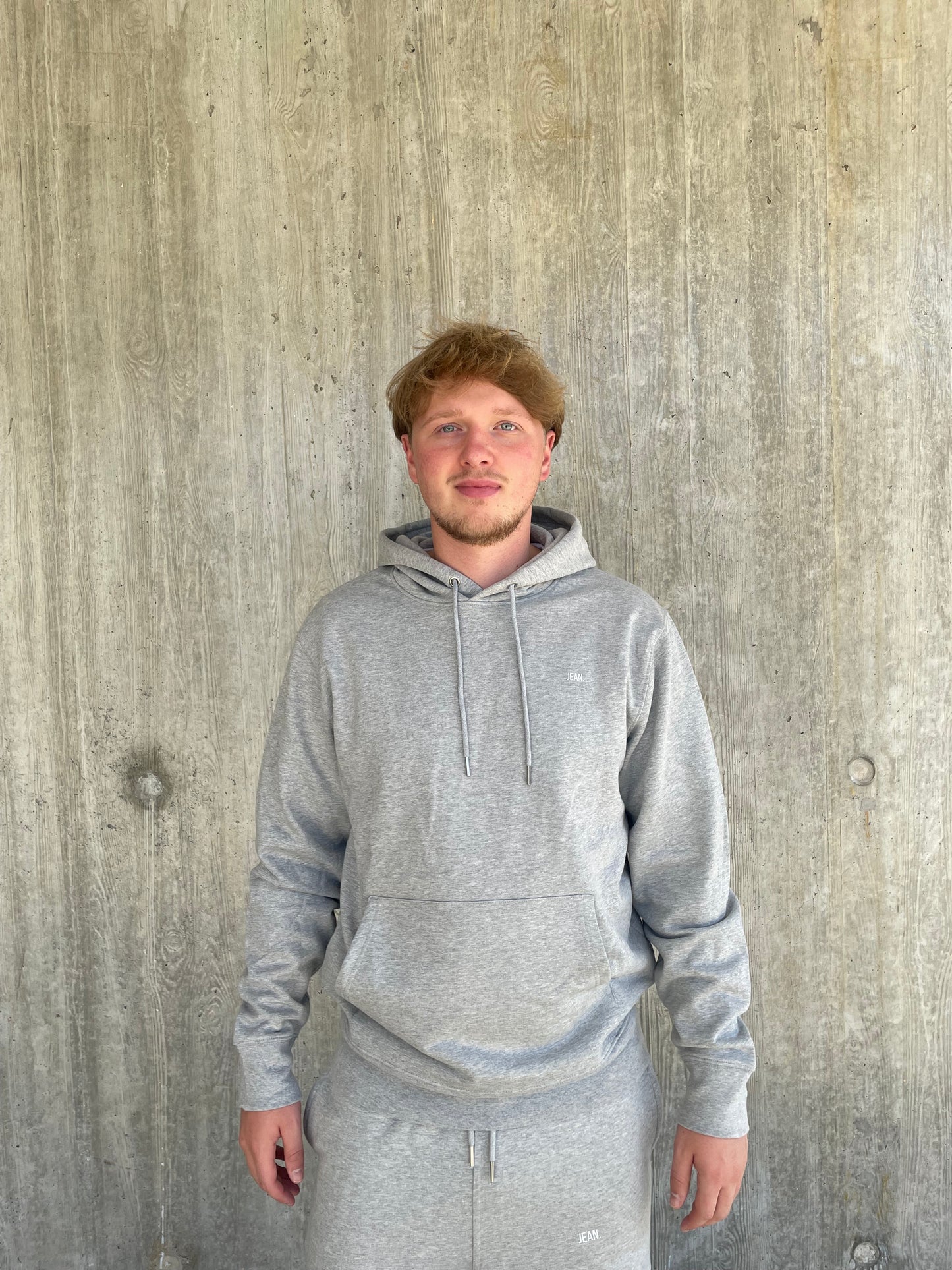 Hoodie met basic logo - Grijs