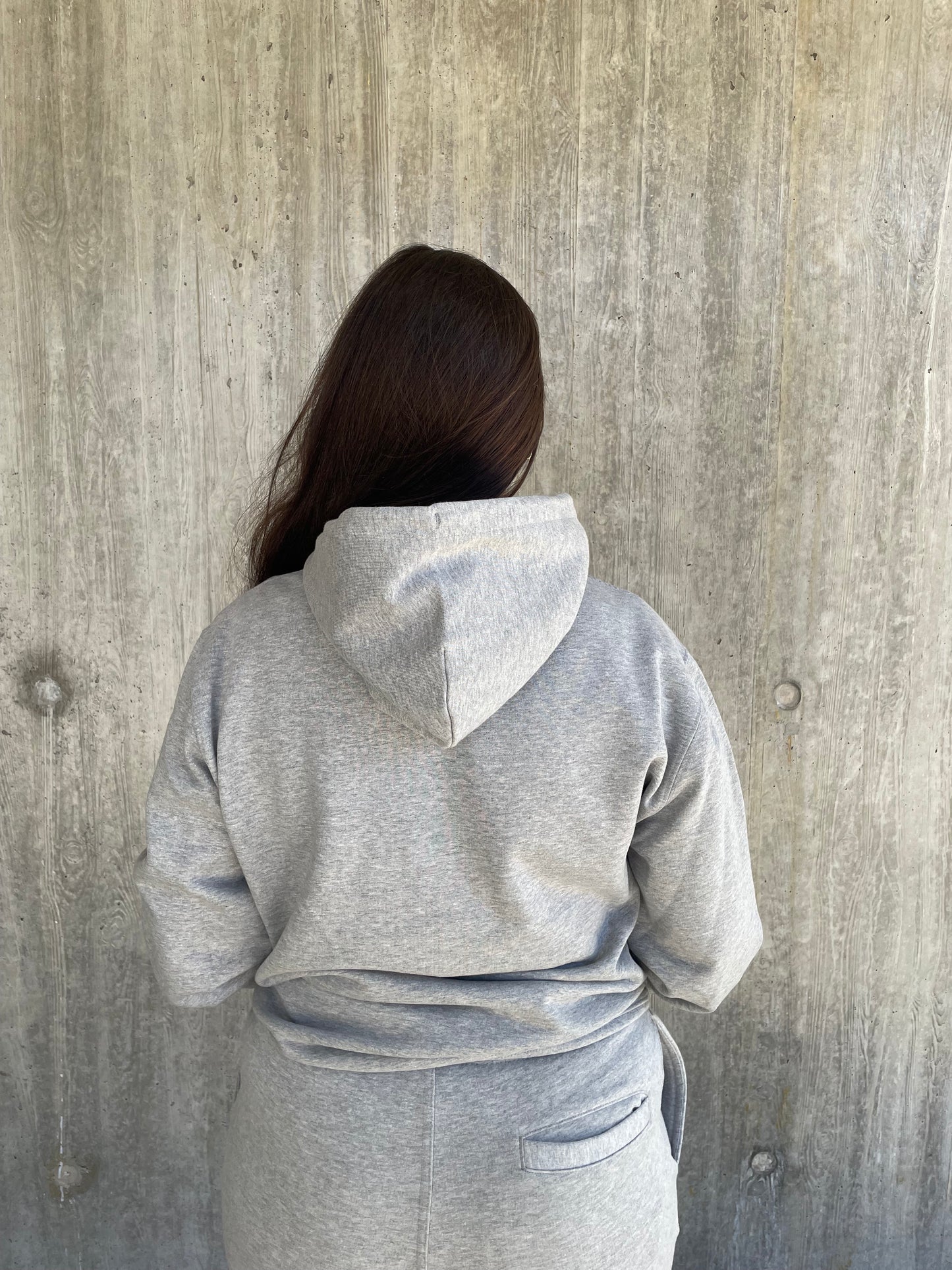 Hoodie met basic logo - Grijs