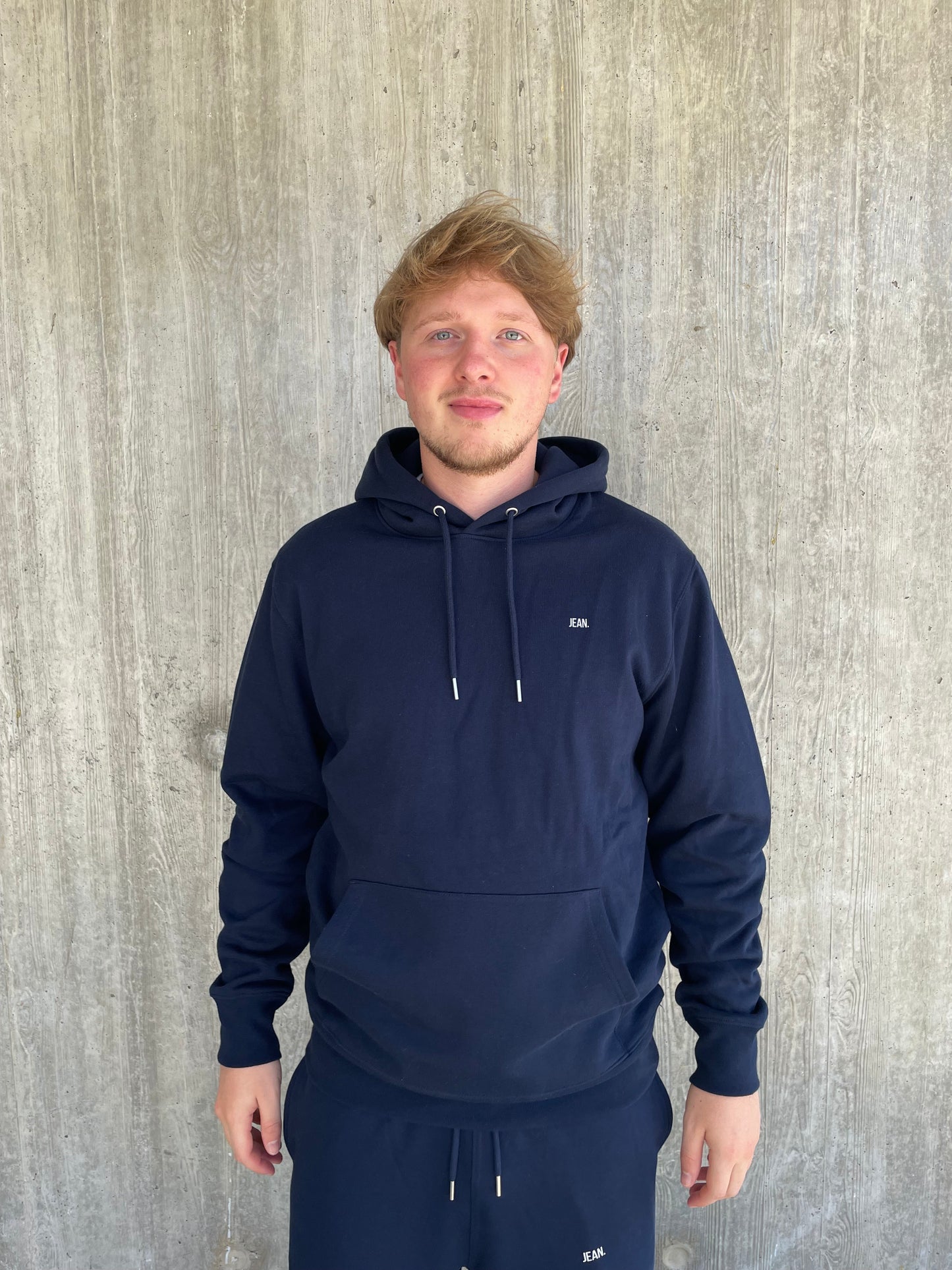 Hoodie met basic logo - Donkerblauw