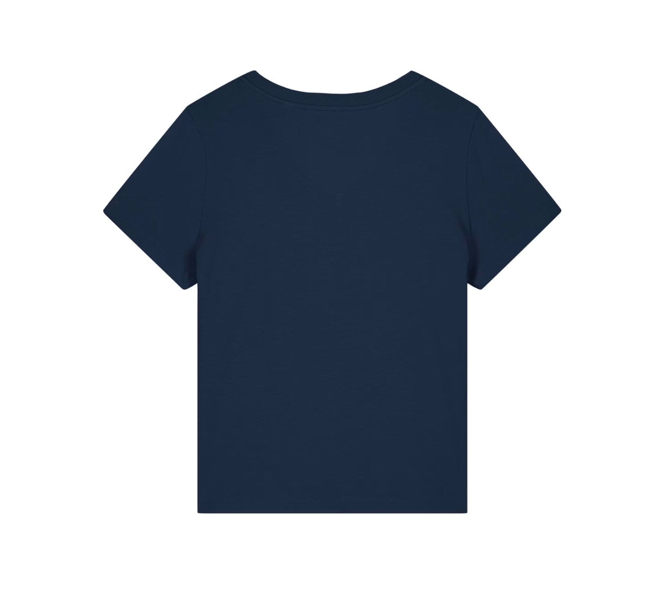 V-hals basic logo - Donkerblauw