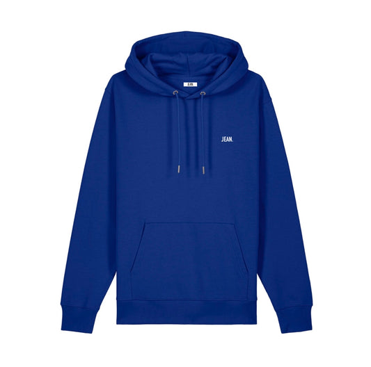 Hoodie met basic logo - Fel blauw