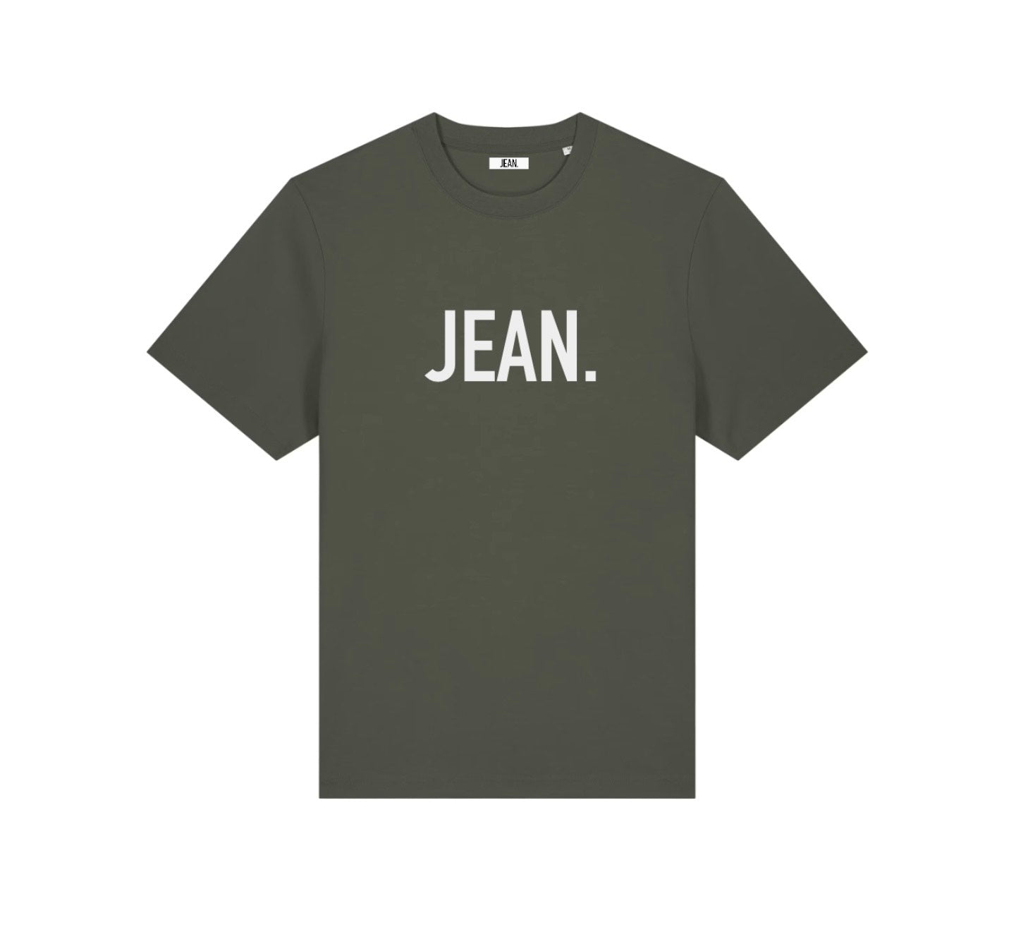 T-shirt met groot logo - Khaki
