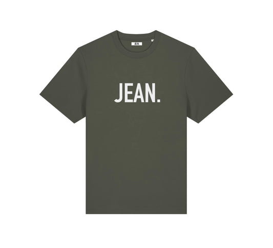 T-shirt met groot logo - Khaki