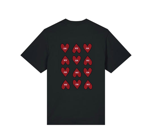T-shirt met LOVE design - Zwart