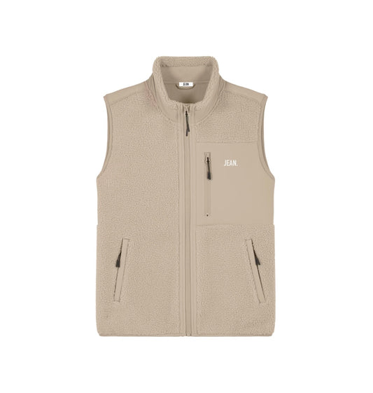 Teddy Bodywarmer met basic logo - Beige
