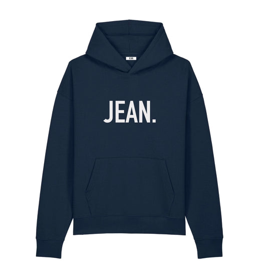 Hoodie met groot logo - Donkerblauw