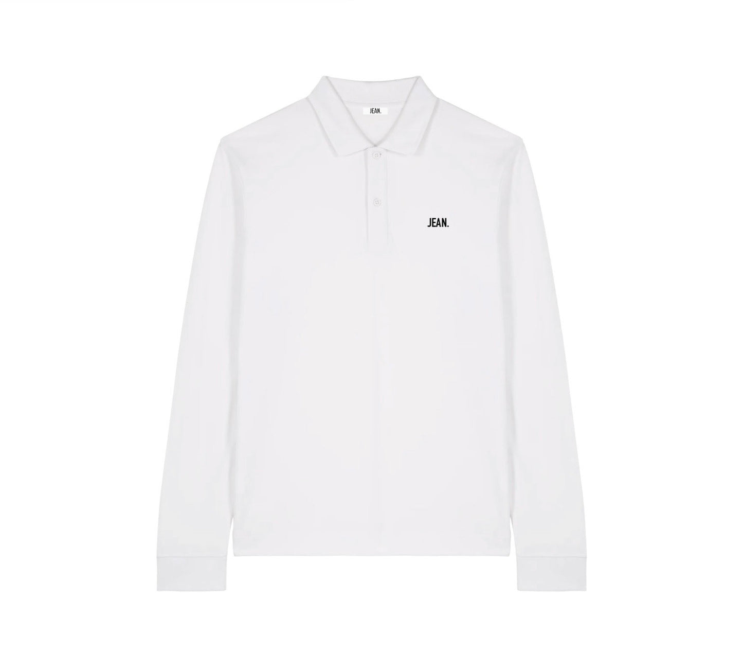 Longsleeve Polo met basic logo - Wit