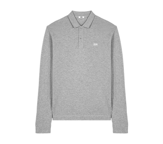 Longsleeve Polo met basic logo - Grijs