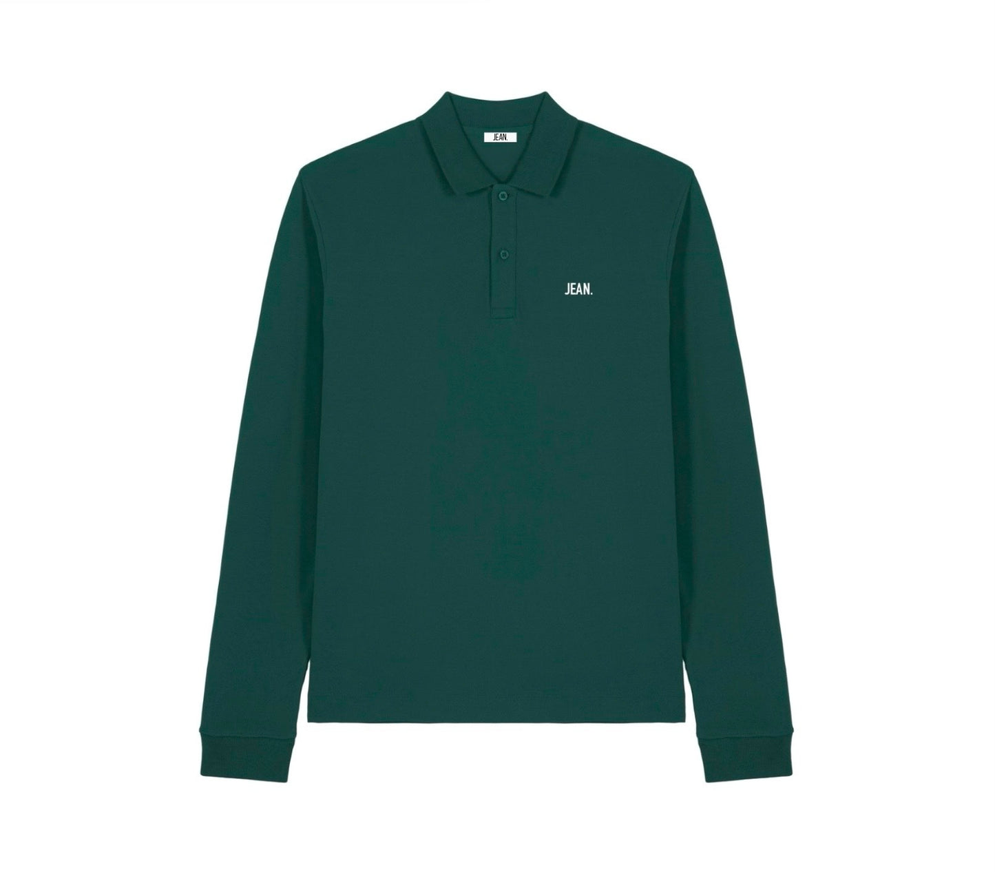 Longsleeve Polo met basic logo - Groen