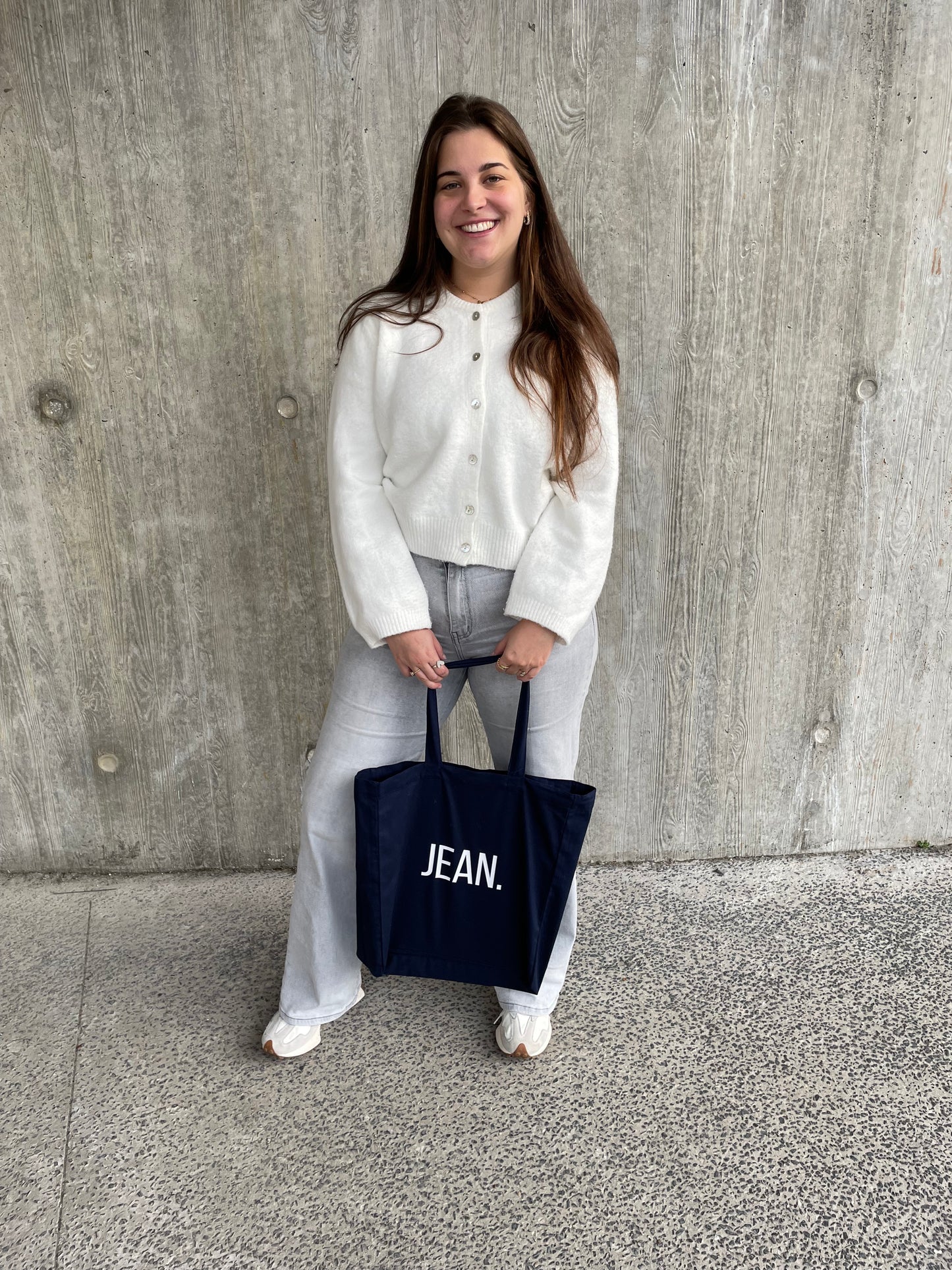 Tote bag met basic logo - Donkerblauw