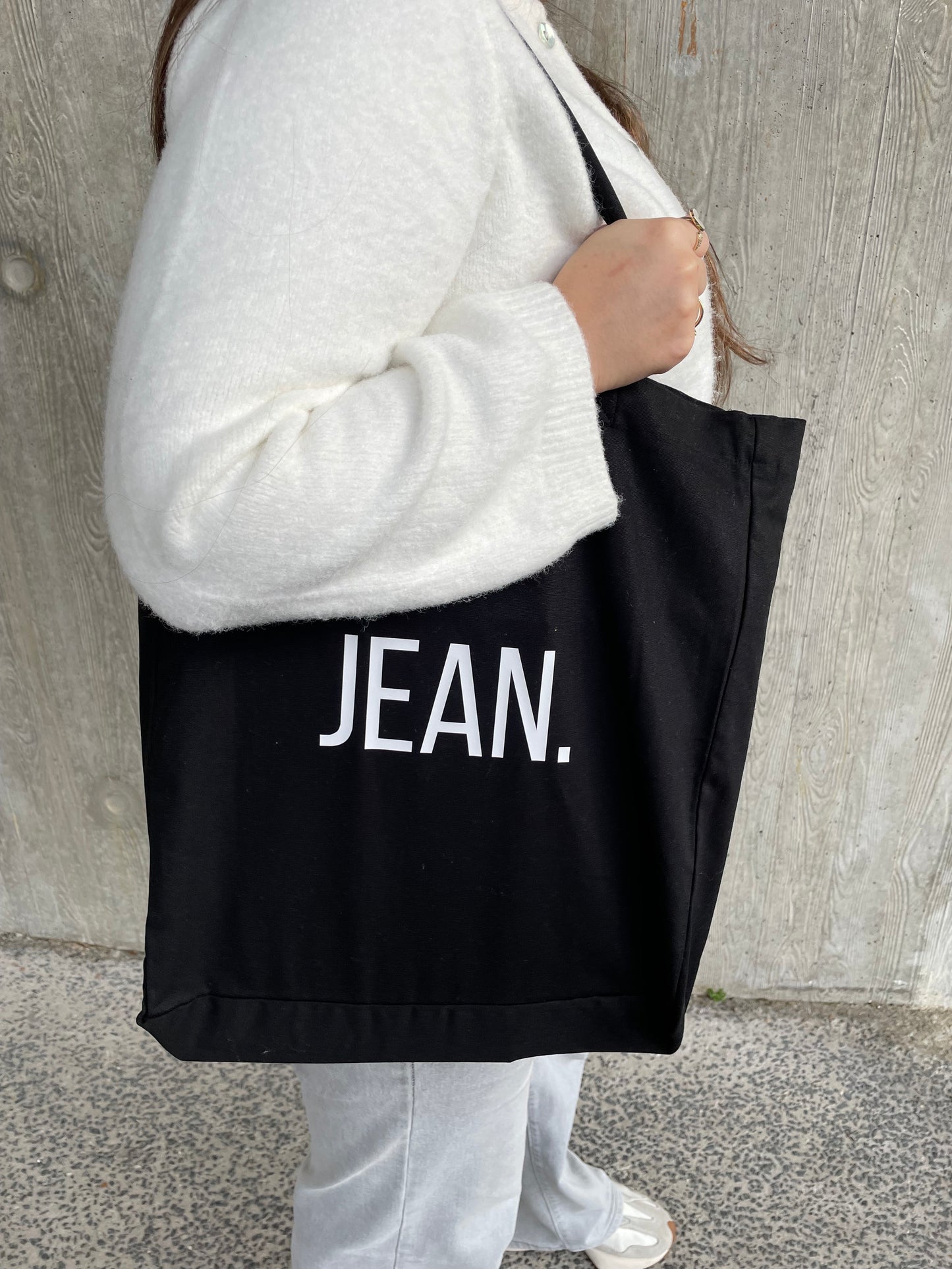 Tote bag met basic logo - Zwart