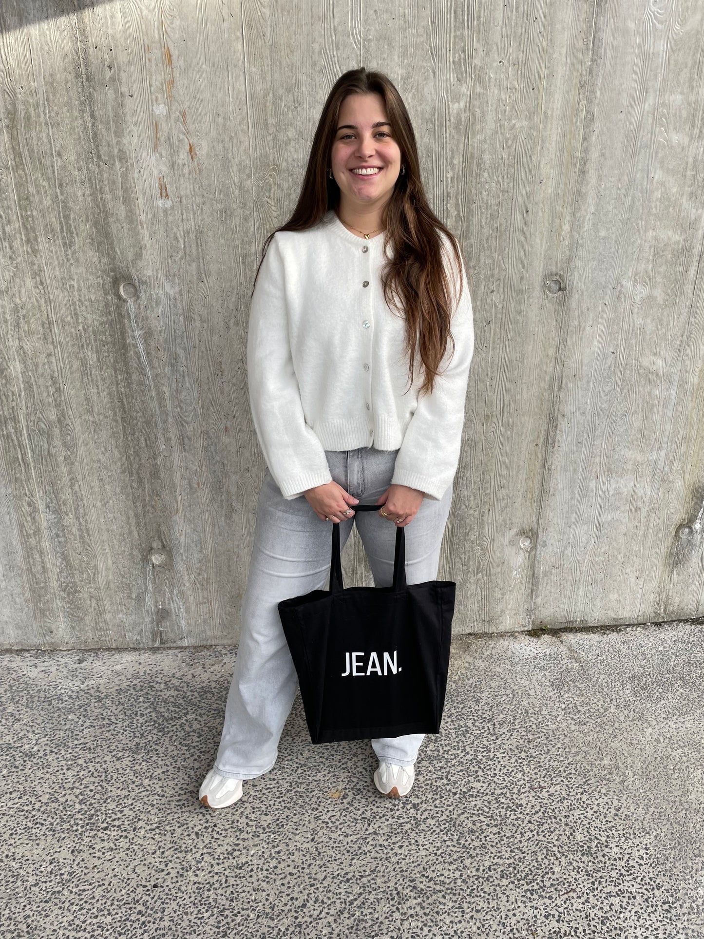 Tote bag met basic logo - Zwart