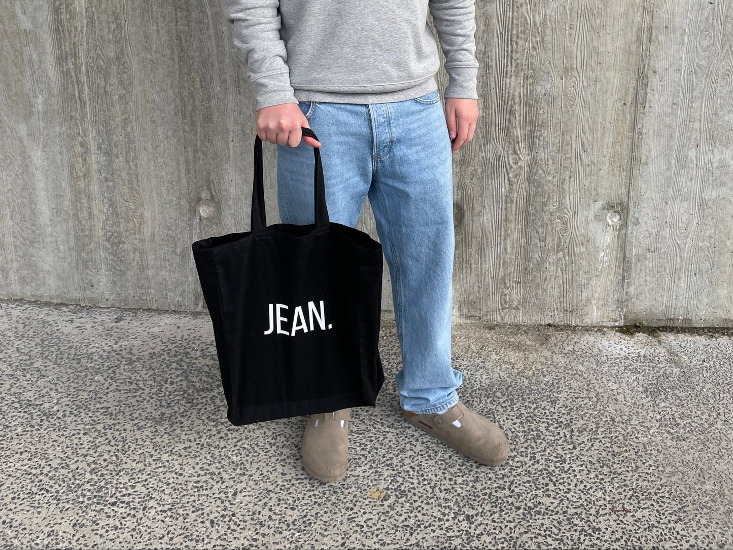 Tote bag met basic logo - Zwart