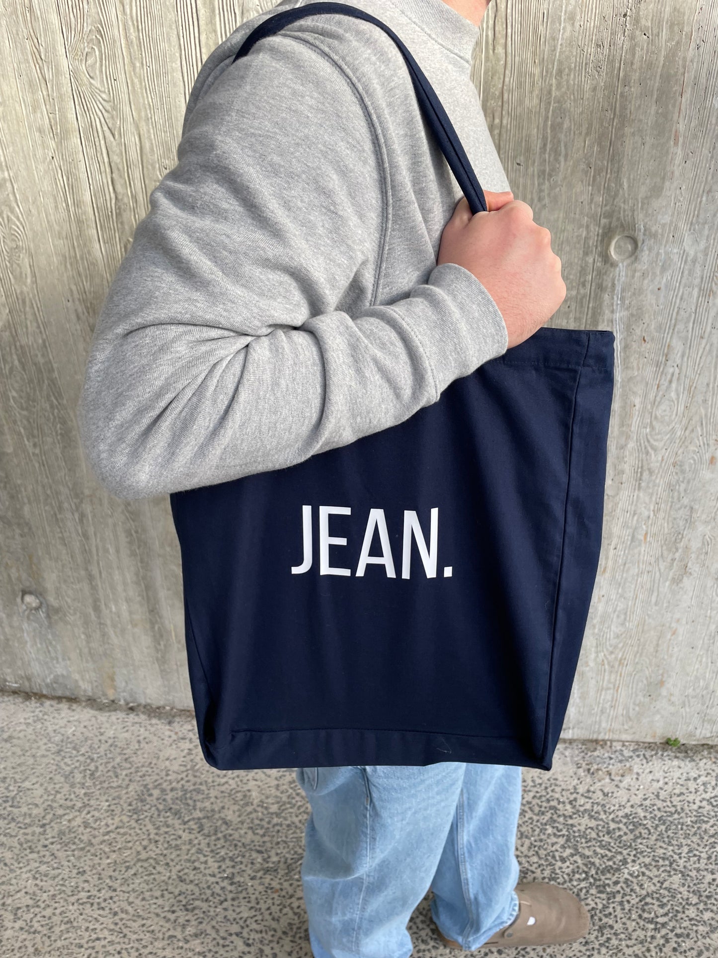 Tote bag met basic logo - Donkerblauw