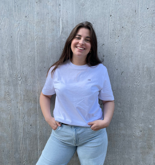 T-shirt basic logo - Wit
