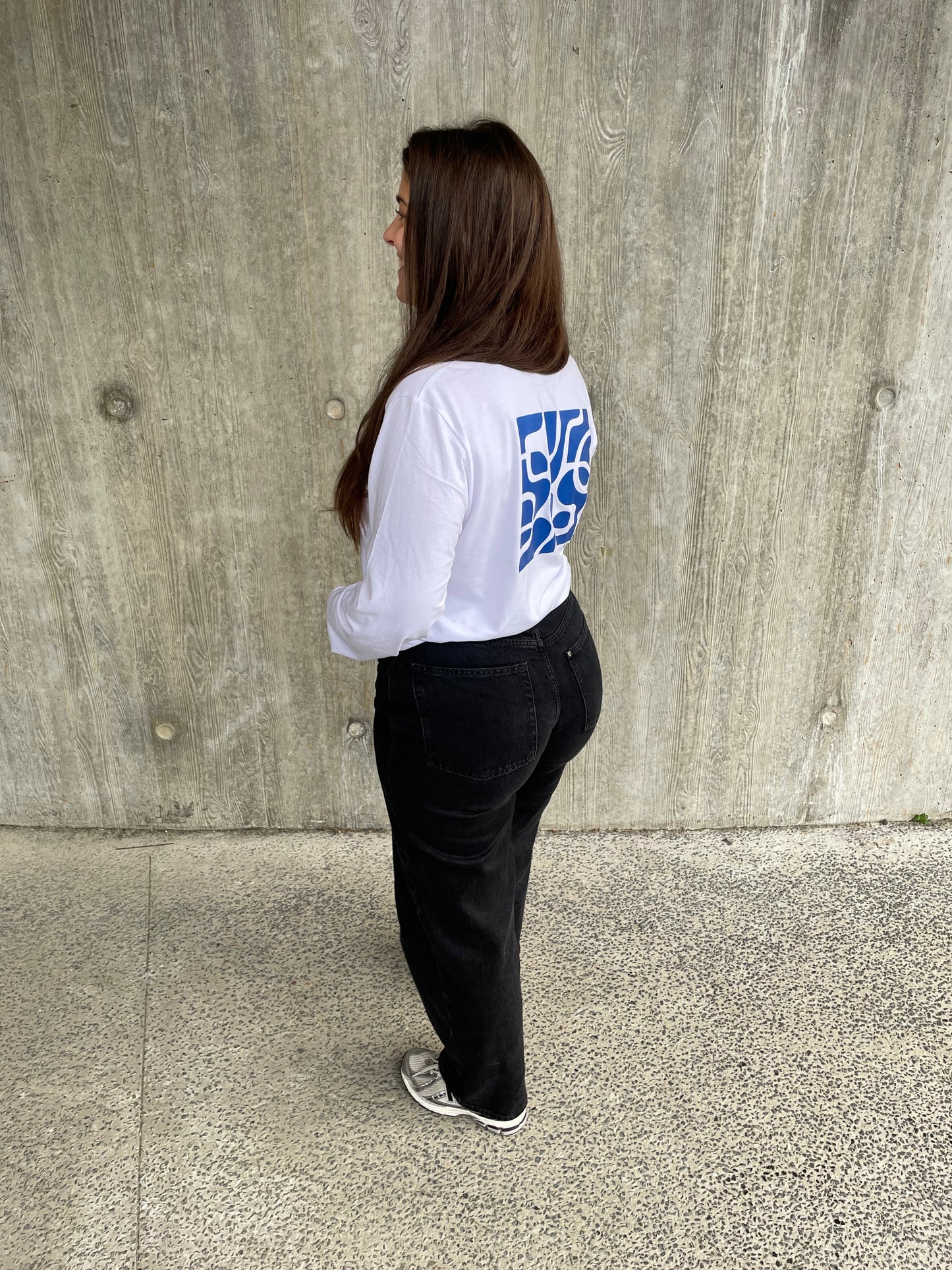 Longsleeve met blauw design