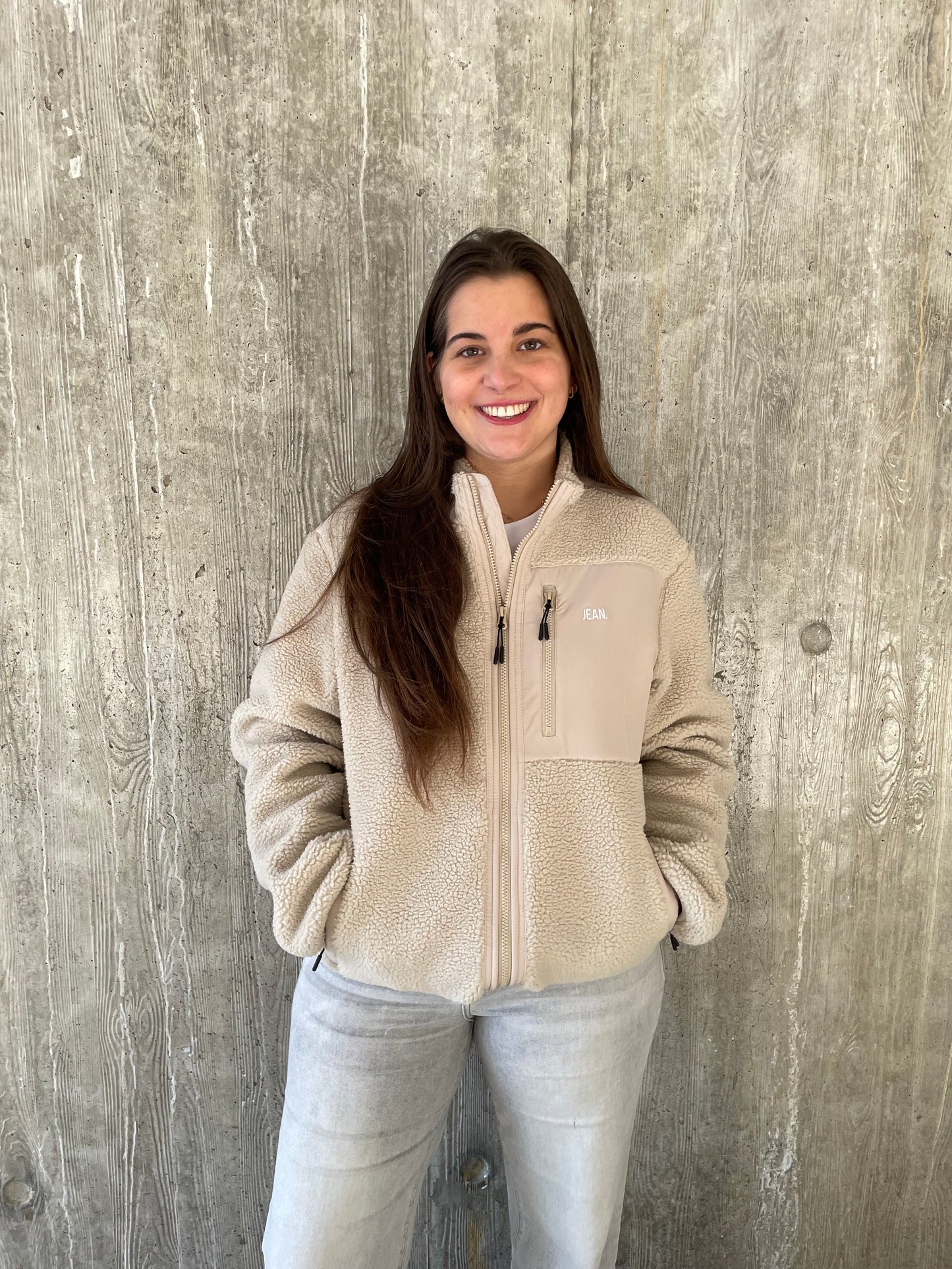 Teddy Jas met basic logo - Beige