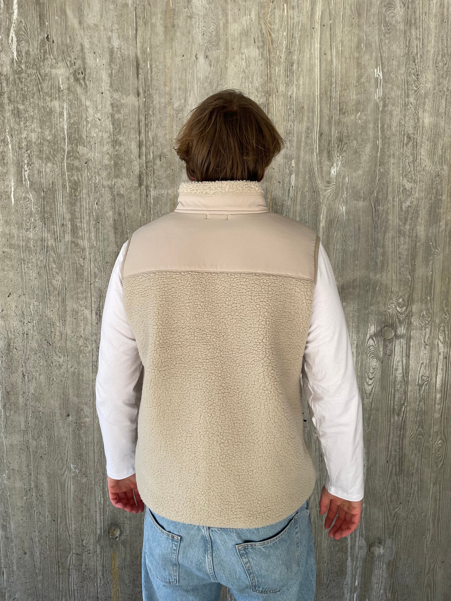 Teddy Bodywarmer met basic logo - Beige