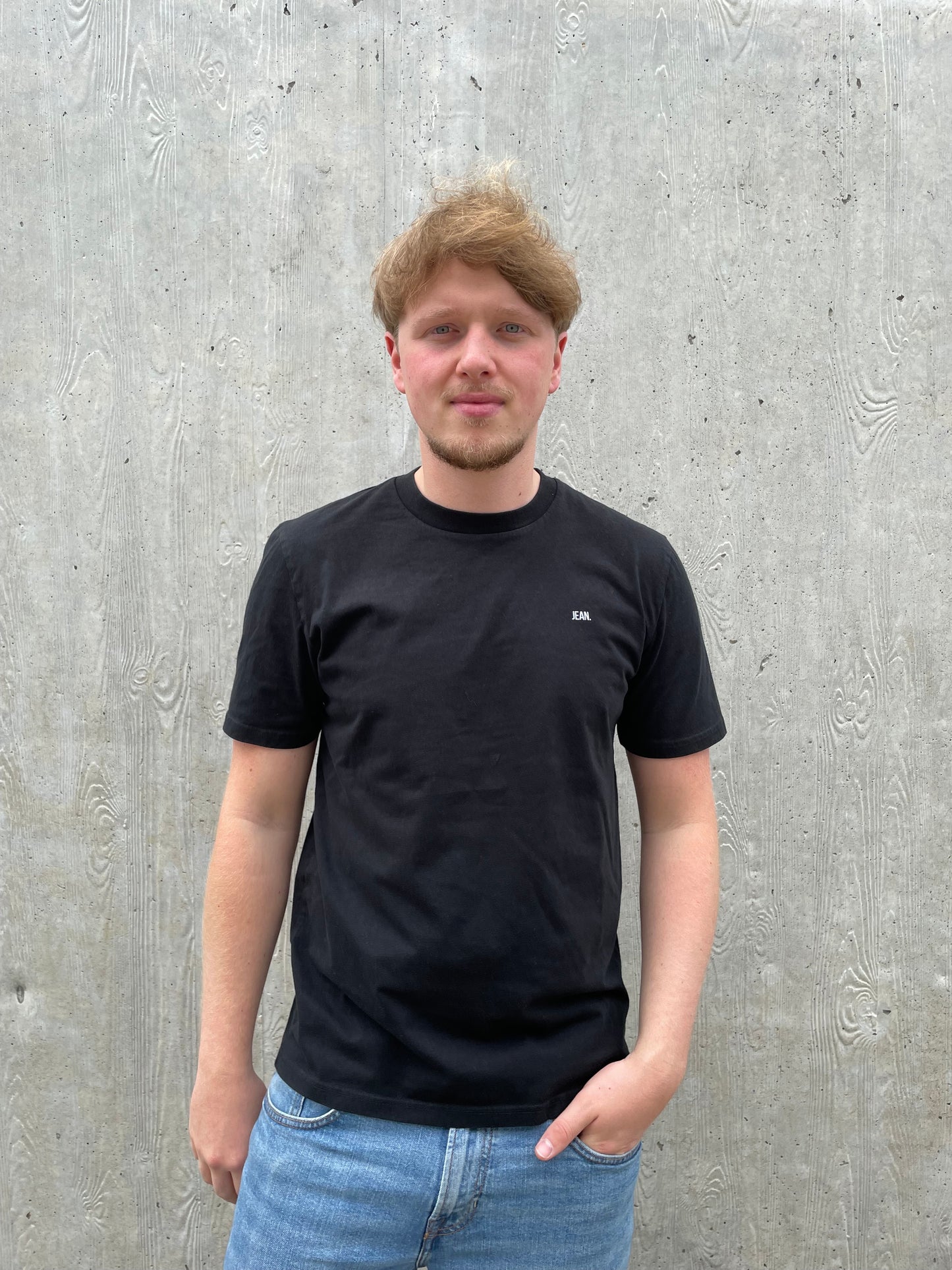 T-shirt met Backprint logo - Zwart
